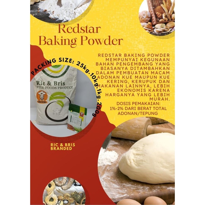 

Okshop | Red Star Baking Powder : Baking Powder ; Pengembang @1Kg