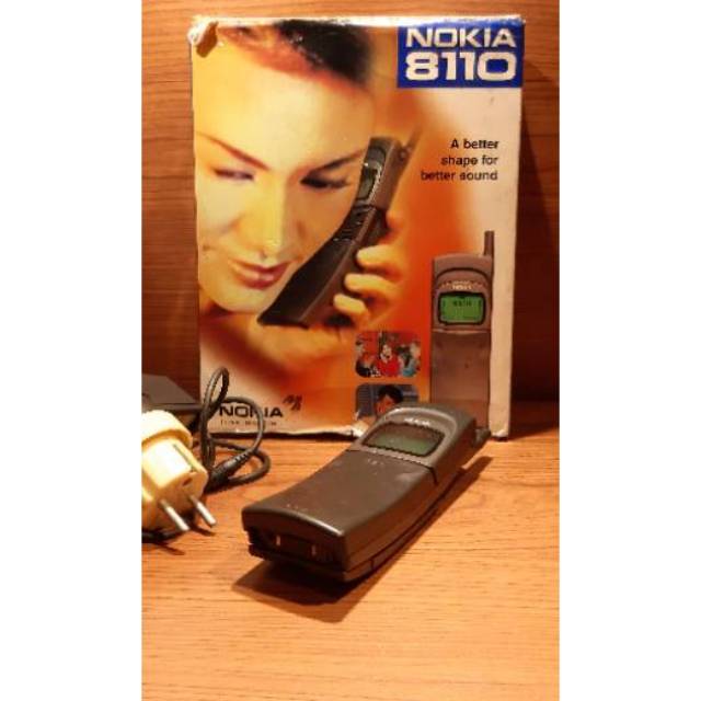 HP Handphone Nokia 8110 Pisang Fullset IMEI Tembus Antena Original Not 6110 or 6250 Not 7110 or 6210