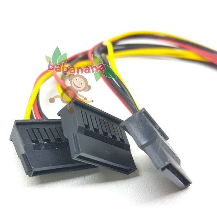 Kabel Molex Female to Triple Sata Power Splitter HDD Cable Cabang