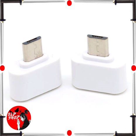 Mini OTG Adapter Micro USB ke USB Female - White