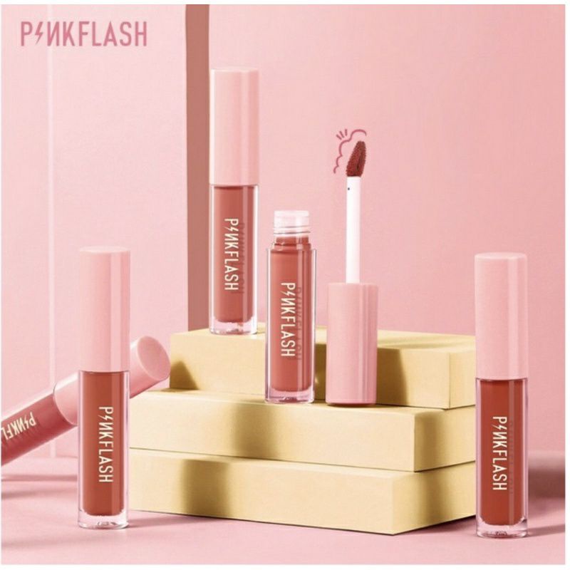 Pinkflash long lasting matte lipcream tahan lama dan tahan air