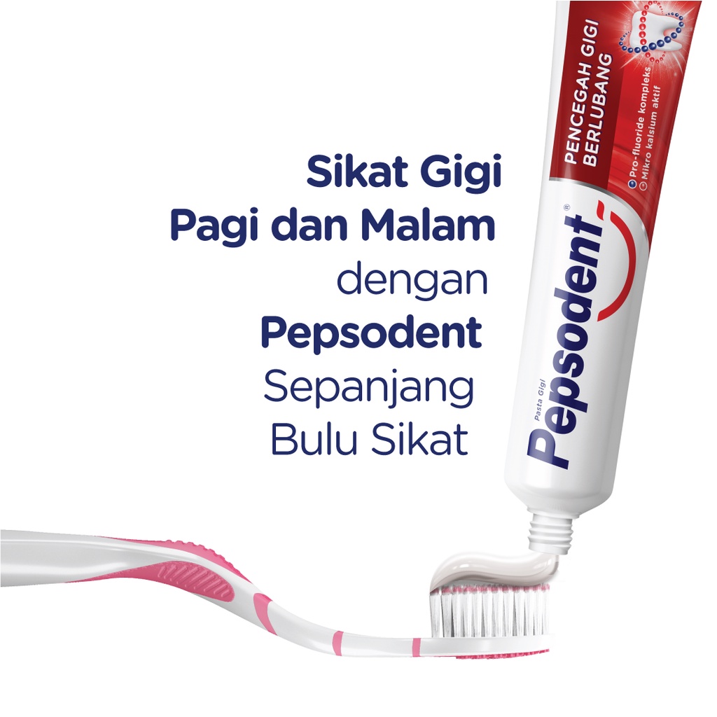 Image of Pepsodent Pasta Gigi Pencegah Gigi Berlubang AntiCavity Toothpaste Dgn Mikrokalsium 225Gx2 #6