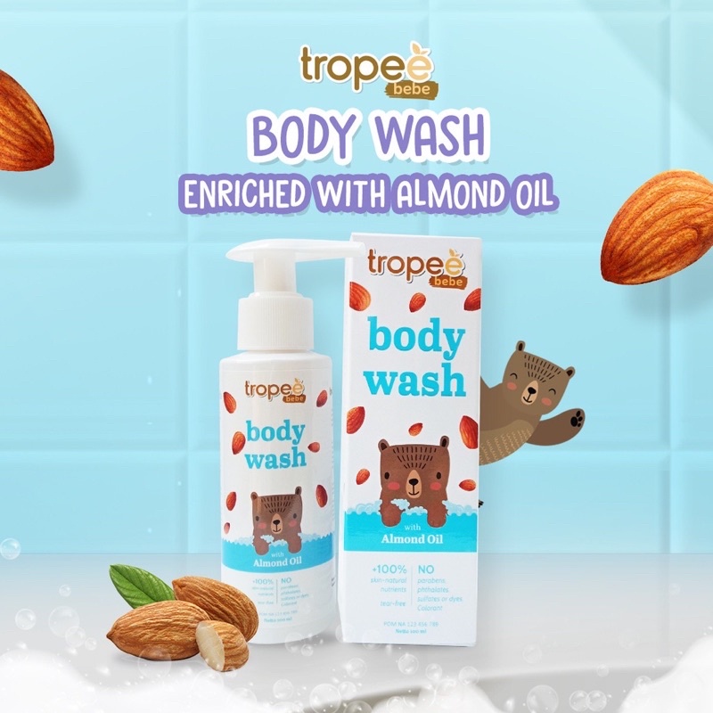 Tropee Bebe Body Wash Almond/Chamomile Sabun Mandi Anak