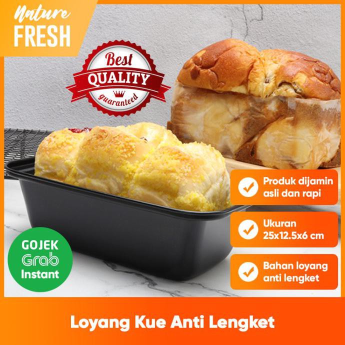Loyang Roti Tawar Cake Pan Bread loaf Pan Loyang Persegi Panjang Roti - Hitam