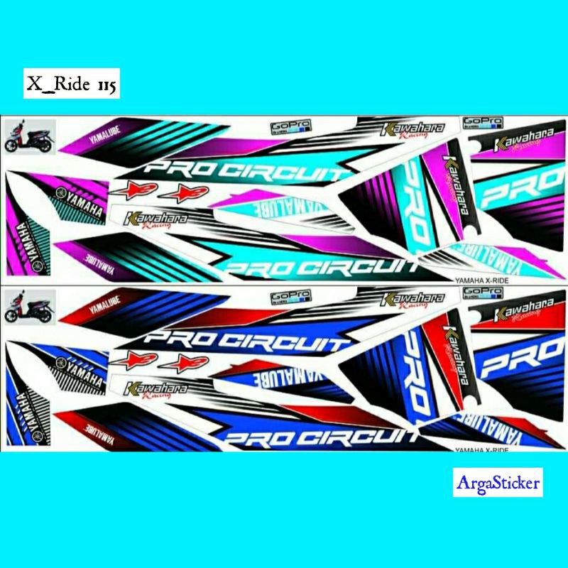 Stiker Motor X ride Striping  X ride 115 Variasi Yamaha Motor