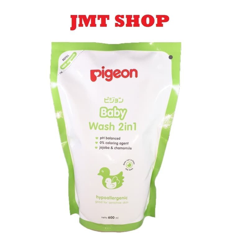 Pigeon Baby Wash 2in1 Chamomile Refill 600ml - Sabun Bayi Refill