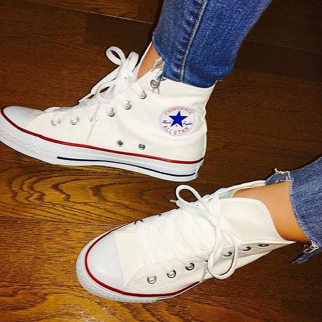 Sepatu Converse Classic OX Allstar Full White Putih Sneakers Kado Hadiah Pria Wanita Couple Murah