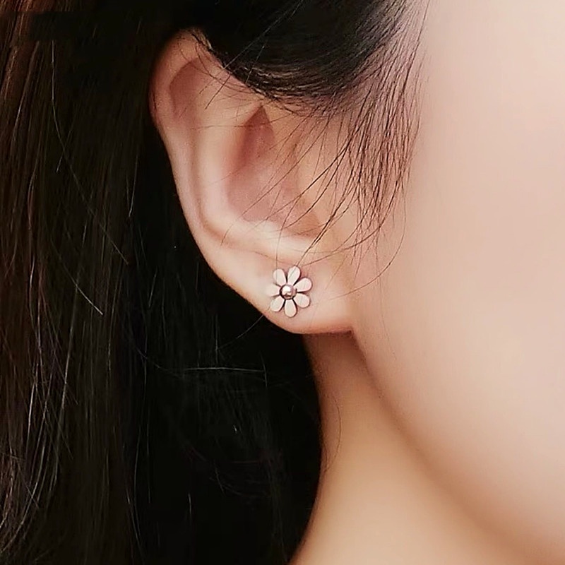 anting tusuk daisy titanium Anti Karat dan anti luntur asli aksesoris wanita korea