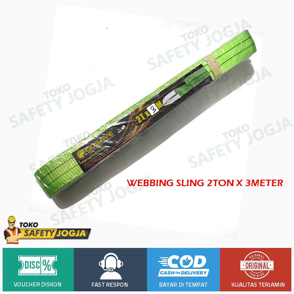 WEBBING BELT SLING SAFETY 2 Ton x 3 Meter Tali Pengikat Pengangkat