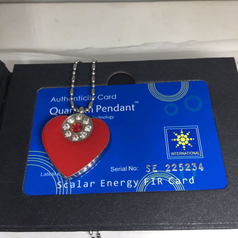 Kalung Kesehatan Terapi Asli - Quantum pendant asli - kalung kesehatan bio energi - kalung kesehatan liontin love full merah