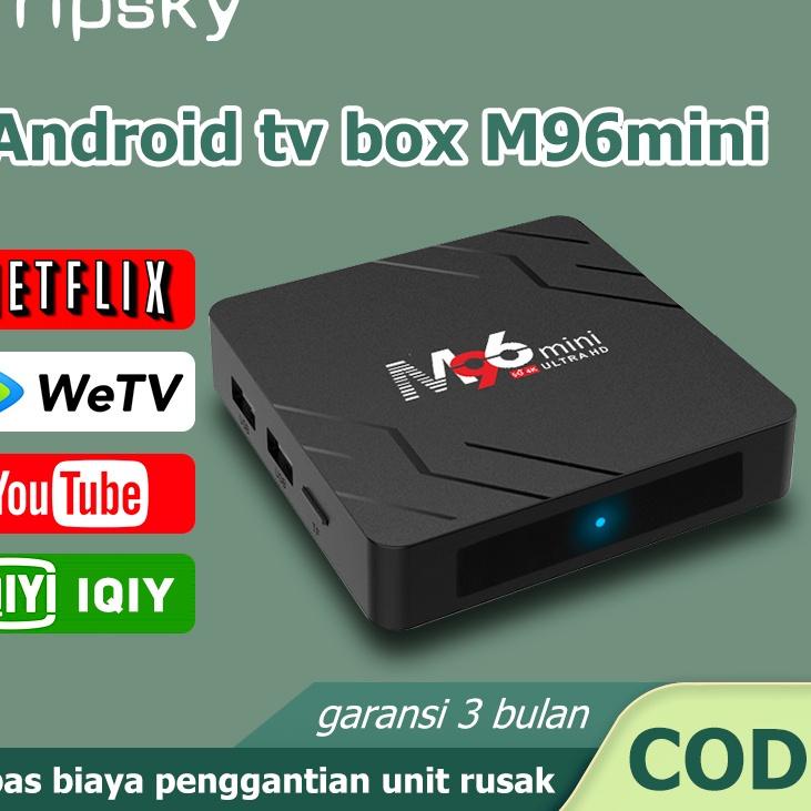 Serbuuuu.. Android Tv Box Ram 2G+16G Rom New STB 5G WIFI Dan Bluetooth Android 10.0 M96mini Smart TV
