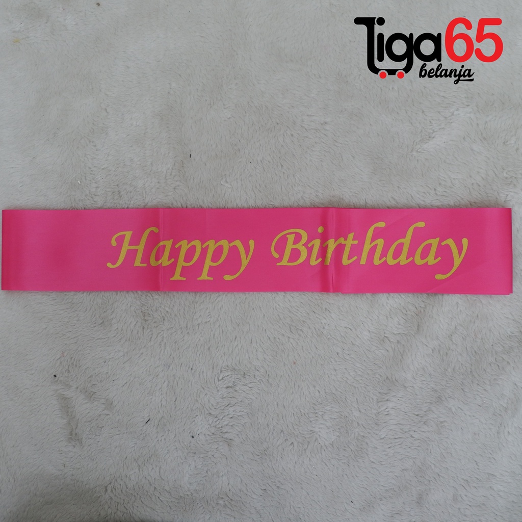 365 BANNER ULTAH 1500-26 #41112 Banner Ulang Tahun Ultah Tuliisan Happy Birthday Beragam Warna