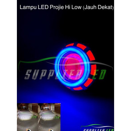 Lampu LED Projie Motor Mobil Hi Low Jauh Dekat Double AE DE RBR