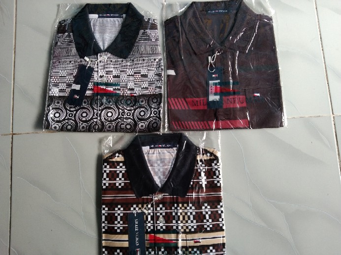 Kaos Kerah Polo Pria Dewasa Miller Neuman 113 Corak Batik 2 Pilihan Warna Bahan Berkualitas 100%ori