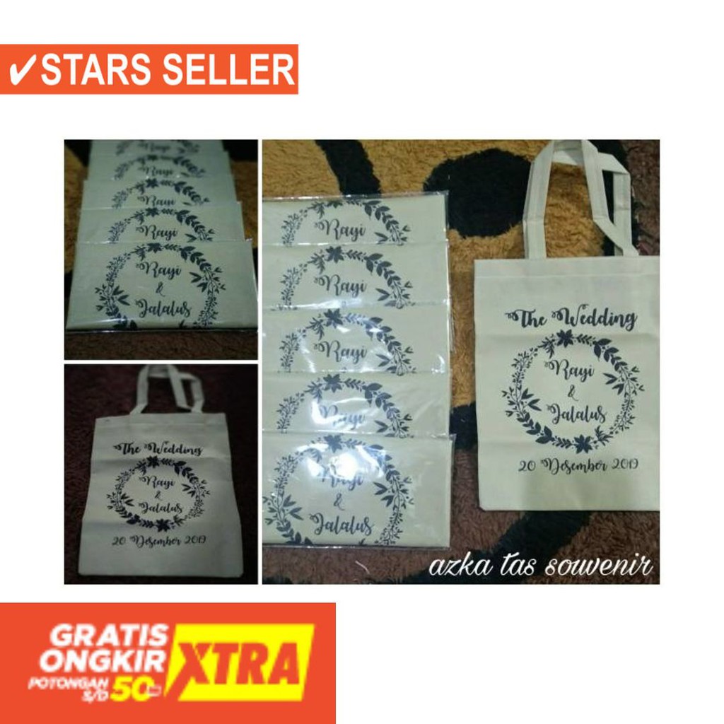 

✨ SOUVENIR MURAH / Size 20x30 75gr FREE PACKING PLASTIK /tas souvenir / tas wedding / tas undangan