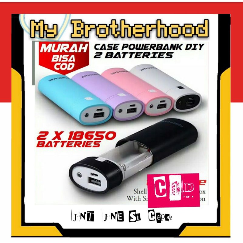 Taffware BOX Case Power Bank DIY Untuk 2PCS Baterai 18650