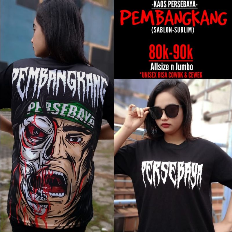 (BONEK) KAOS PERSEBAYA PEMBANGKANG TERMURAH-JAKET HOODIE PERSEBAYA