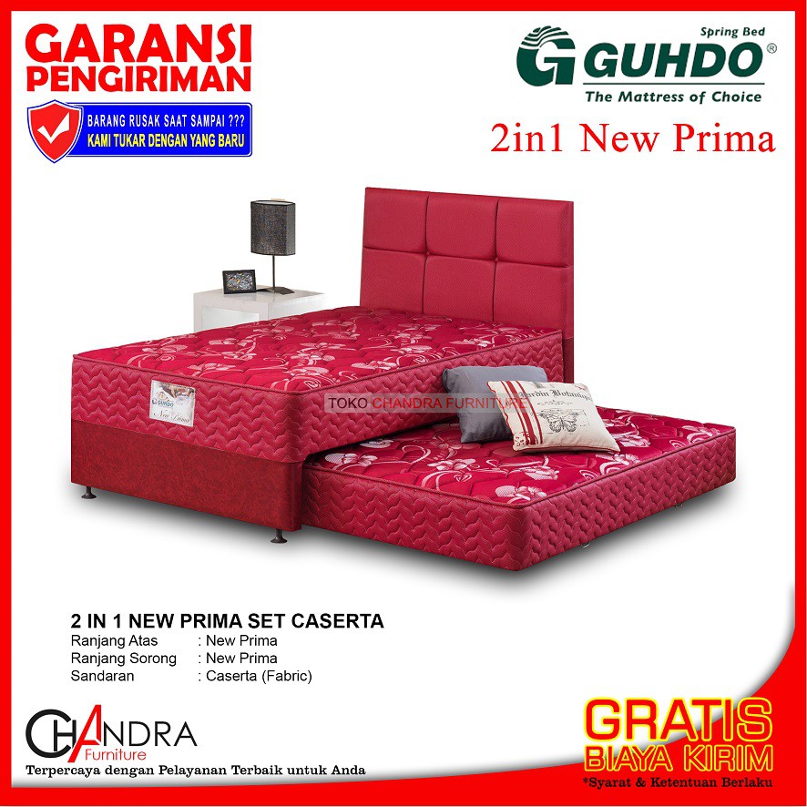 Springbed Guhdo 2in1 New Prima Caserta - Bed Set
