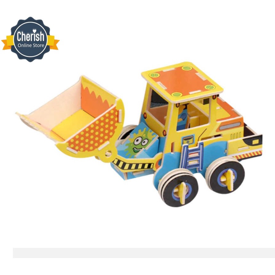 3D Wooden Puzzle - Kendaraan Konstruksi ENGINEERING VEHICLE SERIES