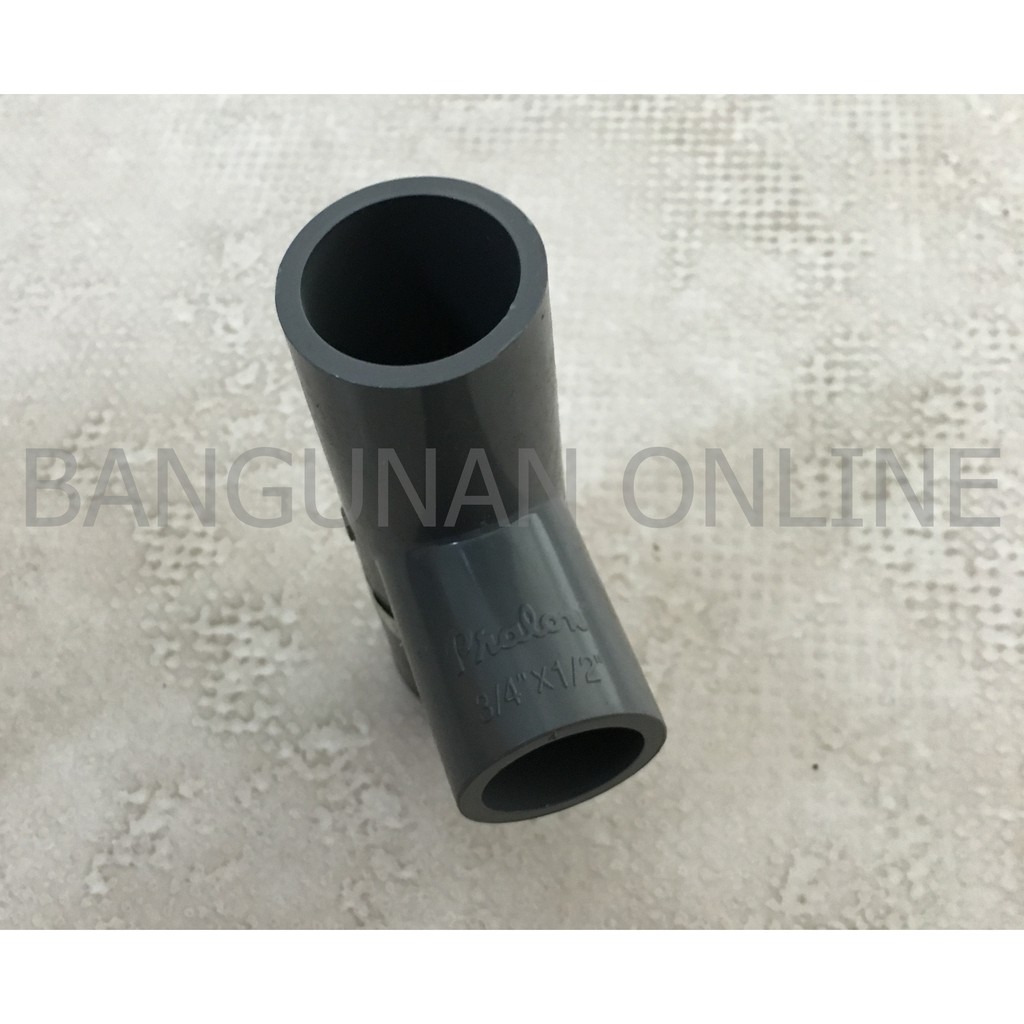 SAMBUNGAN PIPA PVC FITTING PIPA PVC MERK PRALON TEE 3/4" X 1/2" ABU