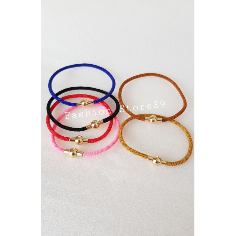 Ready Gelang Tali Charm Magnet gelang fashion inisial charm gelang tali import fashion