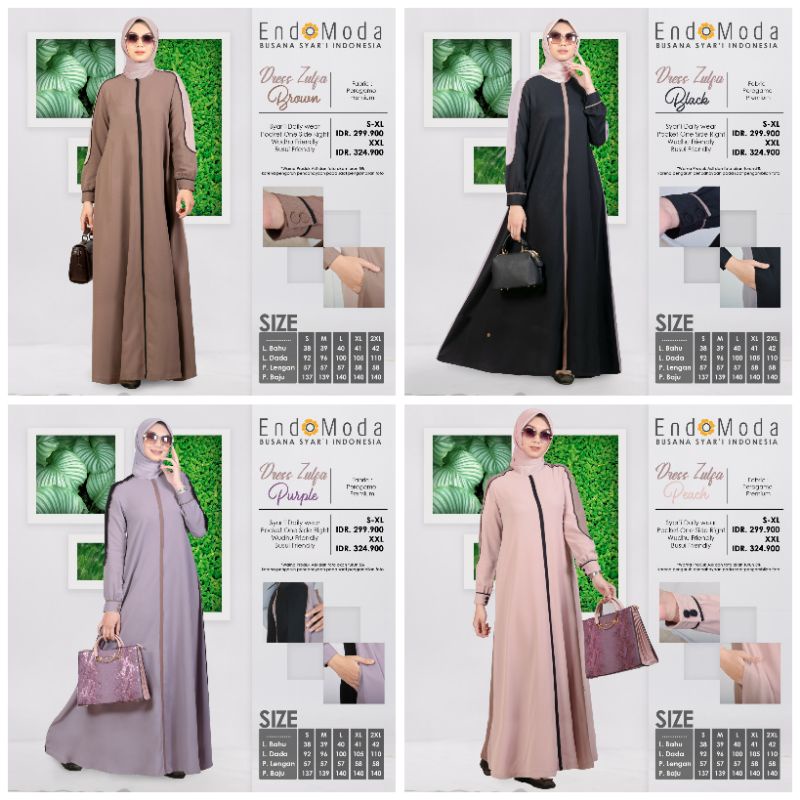 GAMIS ENDOMODA DRESS ZULFA GAMIS ENDOMODA ZULFA ORIGINAL