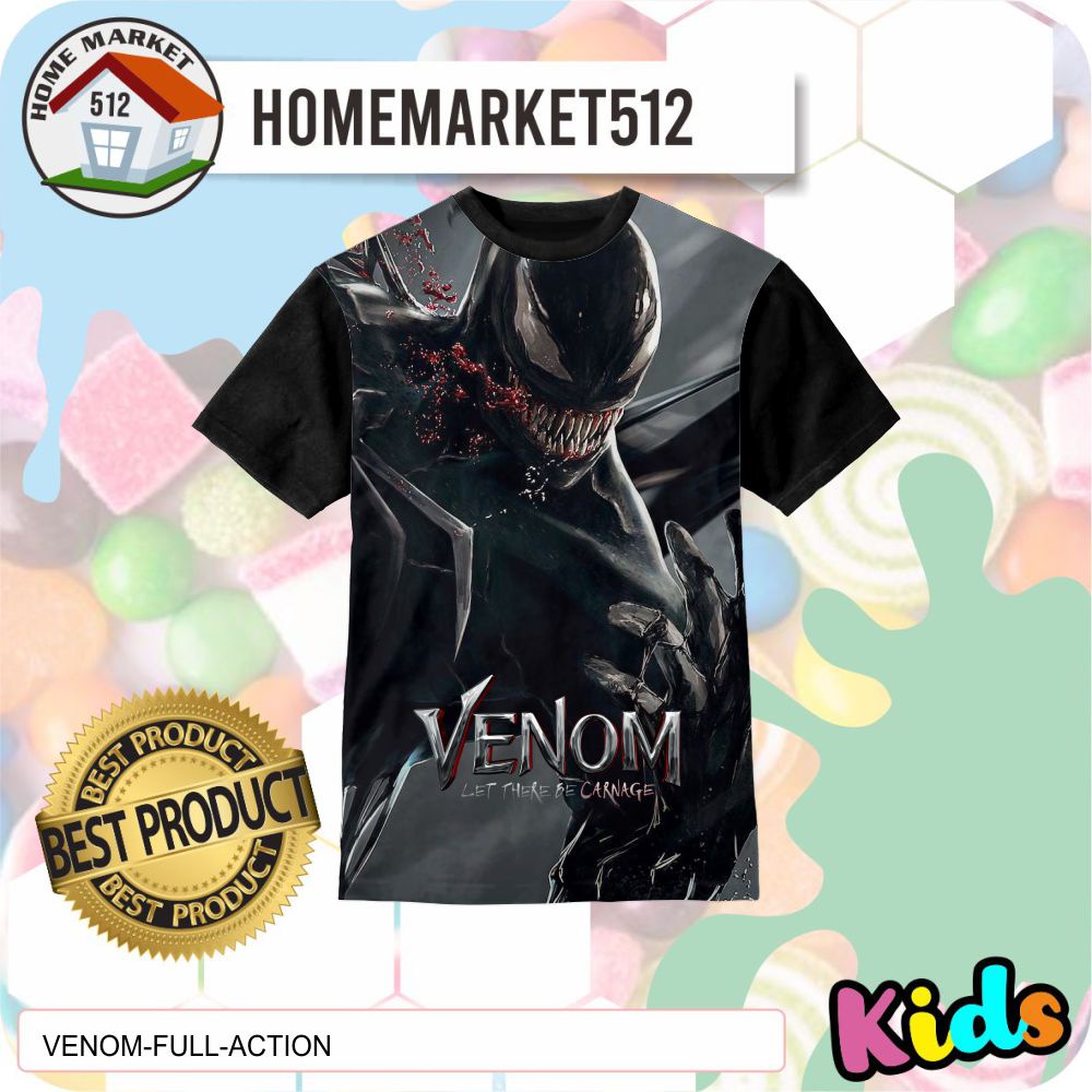 Kaos Anak Venom Full Action - Kaos Anak Kartun | HOMEMARKET-0