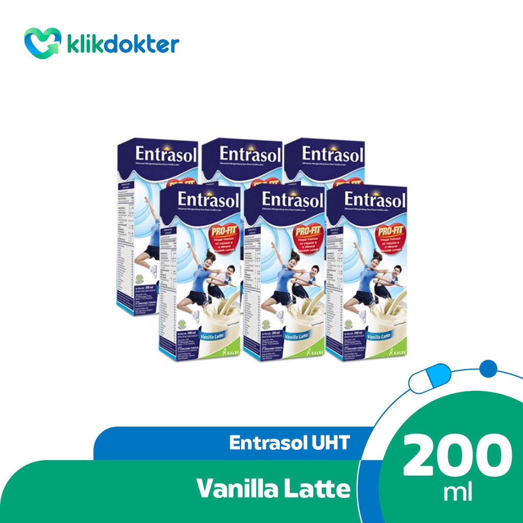 Jual Buy 6 Entrasol UHT Vanilla Latte 200ml | Shopee Indonesia