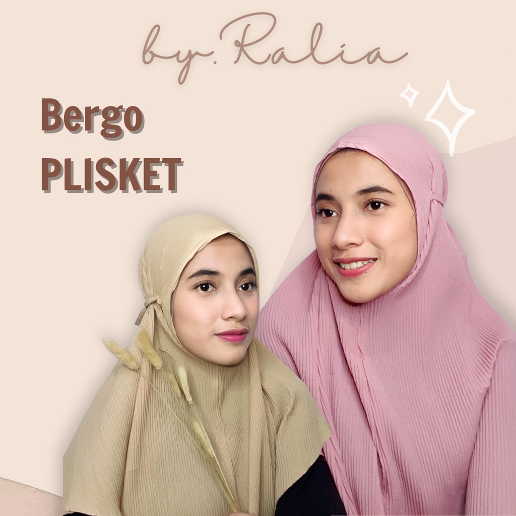 Hijab Bergo Maryam Plisket Premium Tali, BERGO CERUTTY, BERGO SYAR'I