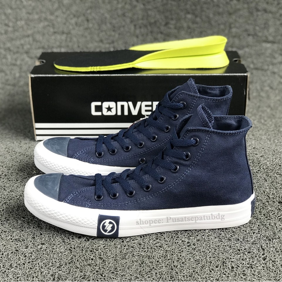 Sepatu Converse Petir Tinggi X Undefeated High Navy