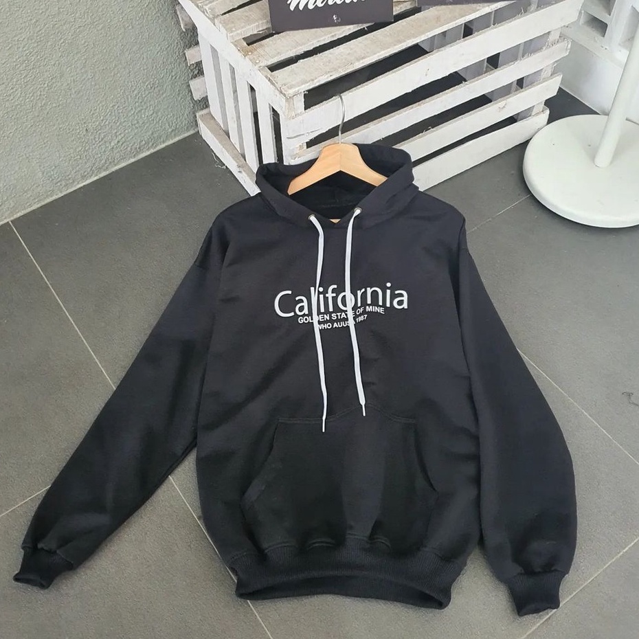 Hoodie California XXL Atasan Unisex Motif California Gaya Trendy