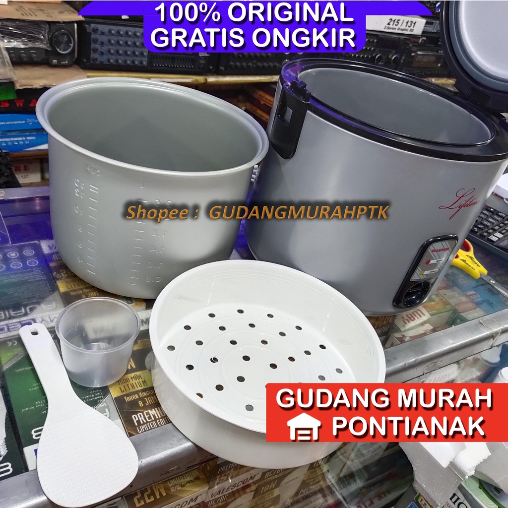 Ricecooker MASPION JUMBO 2,5 Liter MAGIC COM RICE COOKER EX-2581 (2.5L) Penanak Nasi menghangatkan dan memasak