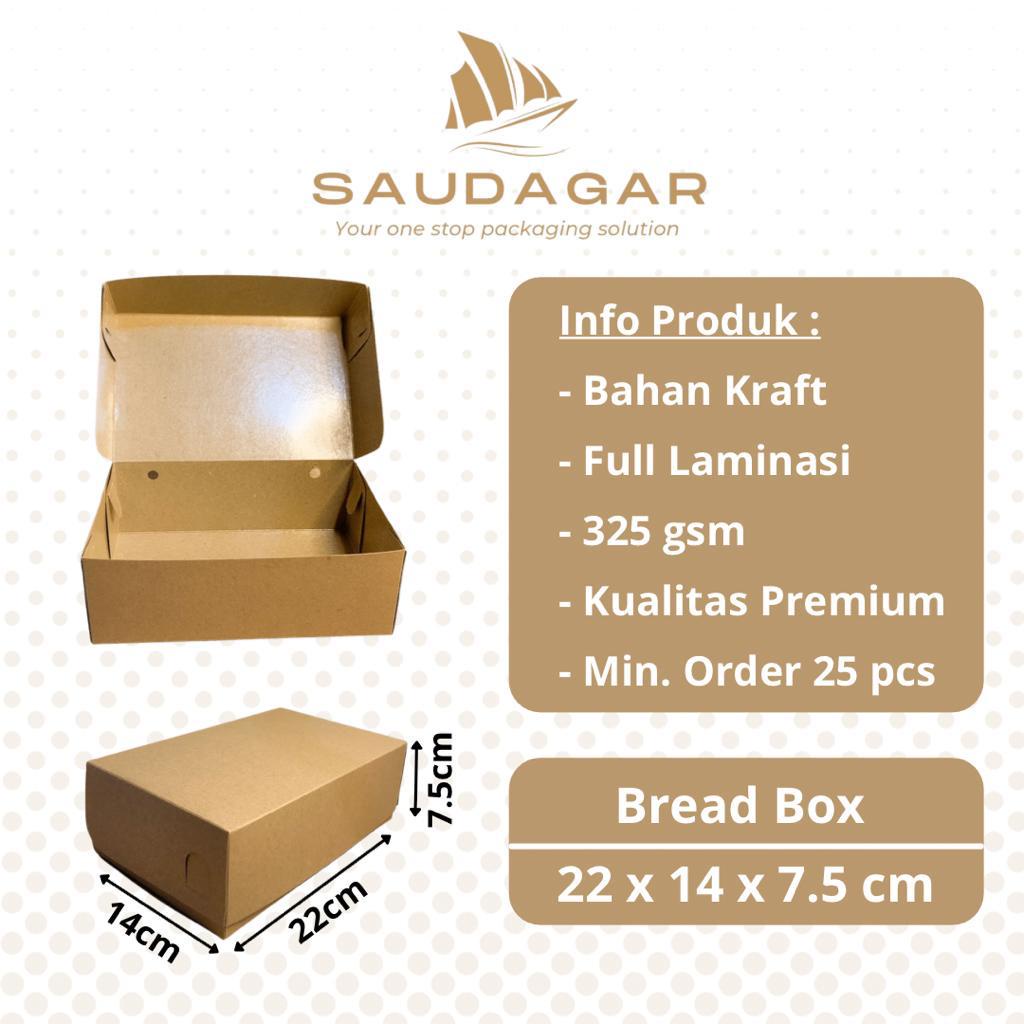 DUS KOTAK ROTI / BREAD BOX / BROWNIES / KUE LAPIS / CAKE 22X14X7,5 CM