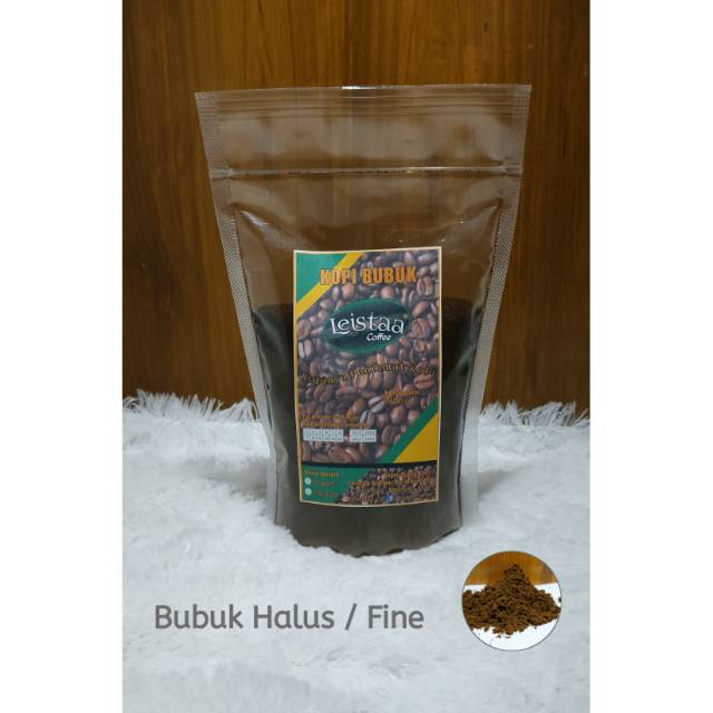 

Kopi Bubuk Robusta Leistaa Coffee 190 Gram (Bubuk Halus/Grinder Fine)