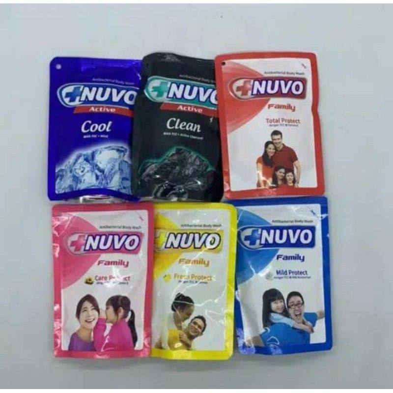 NUVO Body Wash Pouch Sabun Mandi Cair 400ml