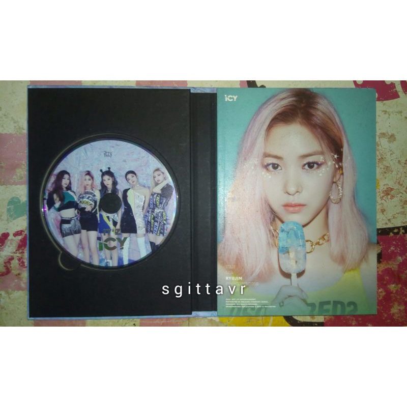 ALBUM ONLY ITZY (IT'Z ICY) UNSEALED OFFICIAL ICY VER. COVER RYUJIN ORIGINAL