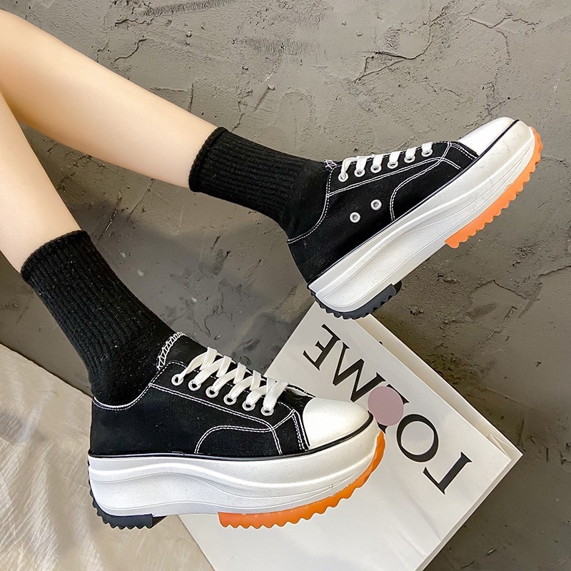 AVANCEID SIZE 36-42 1952 Sepatu Sneakers Wanita Sekolah Kerja JIMIN Putih Hitam Import