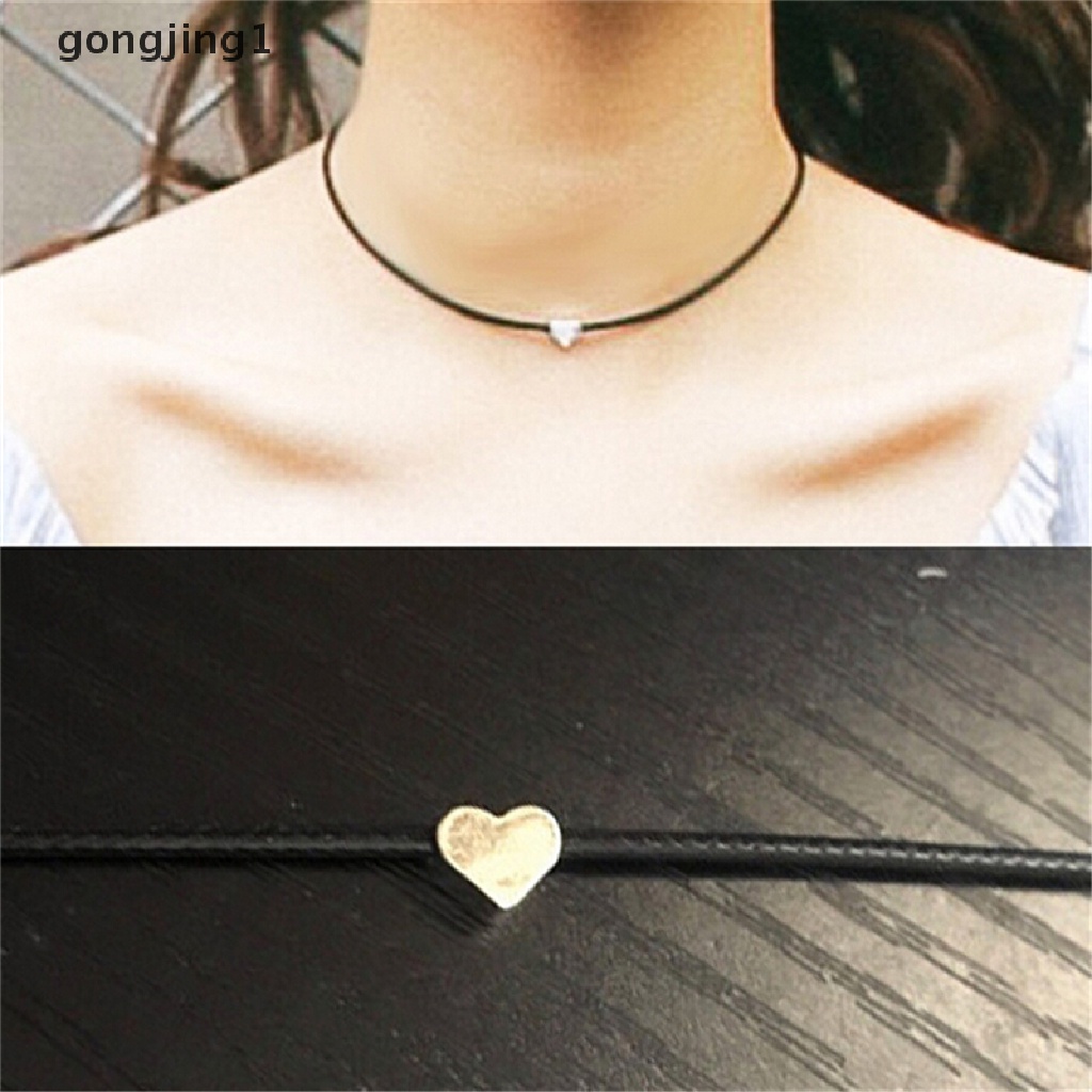 Kalung Choker Bahan Kulit Imitasi Warna Hitam Gaya Vintage Untuk Wanita