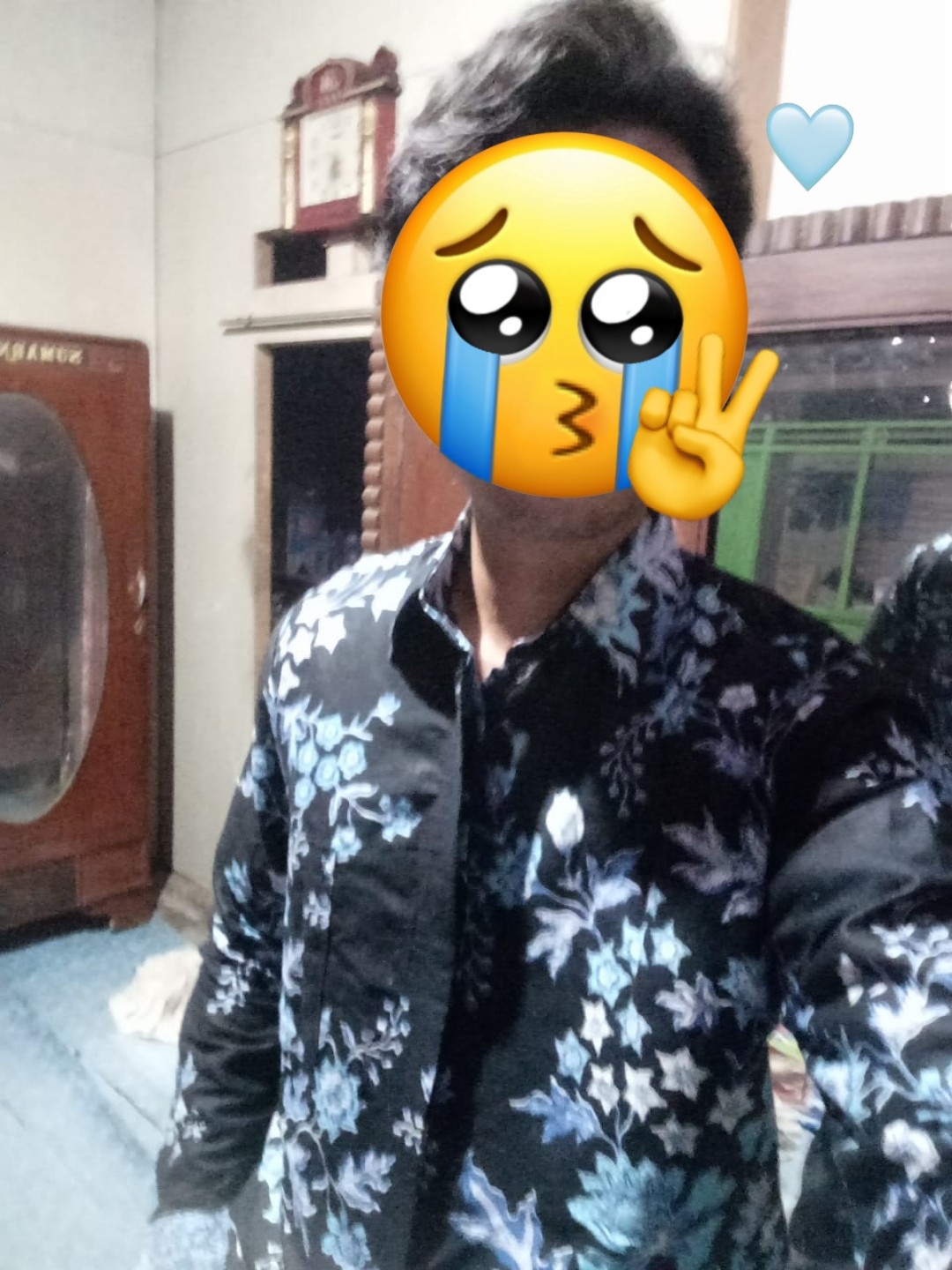 Maura Couple_sania Ruffle Batik Couple Keluarga Ori Ndoro Jowi Dnt Cibulan Biru
