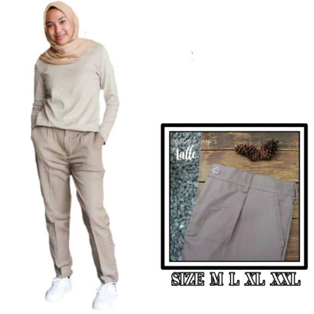 ♤zdw-352 Promo !!! BAGGY PANTS Latte beige nude maroon  ivory Dusty  pink white moss Tamolivia B7T7