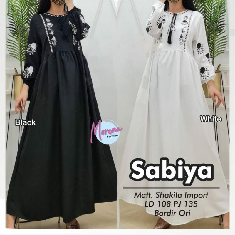 SABIYA MAXY DRESS MATT SHAKILA IMPORT ORIGINAL BORDIR BY MORENA