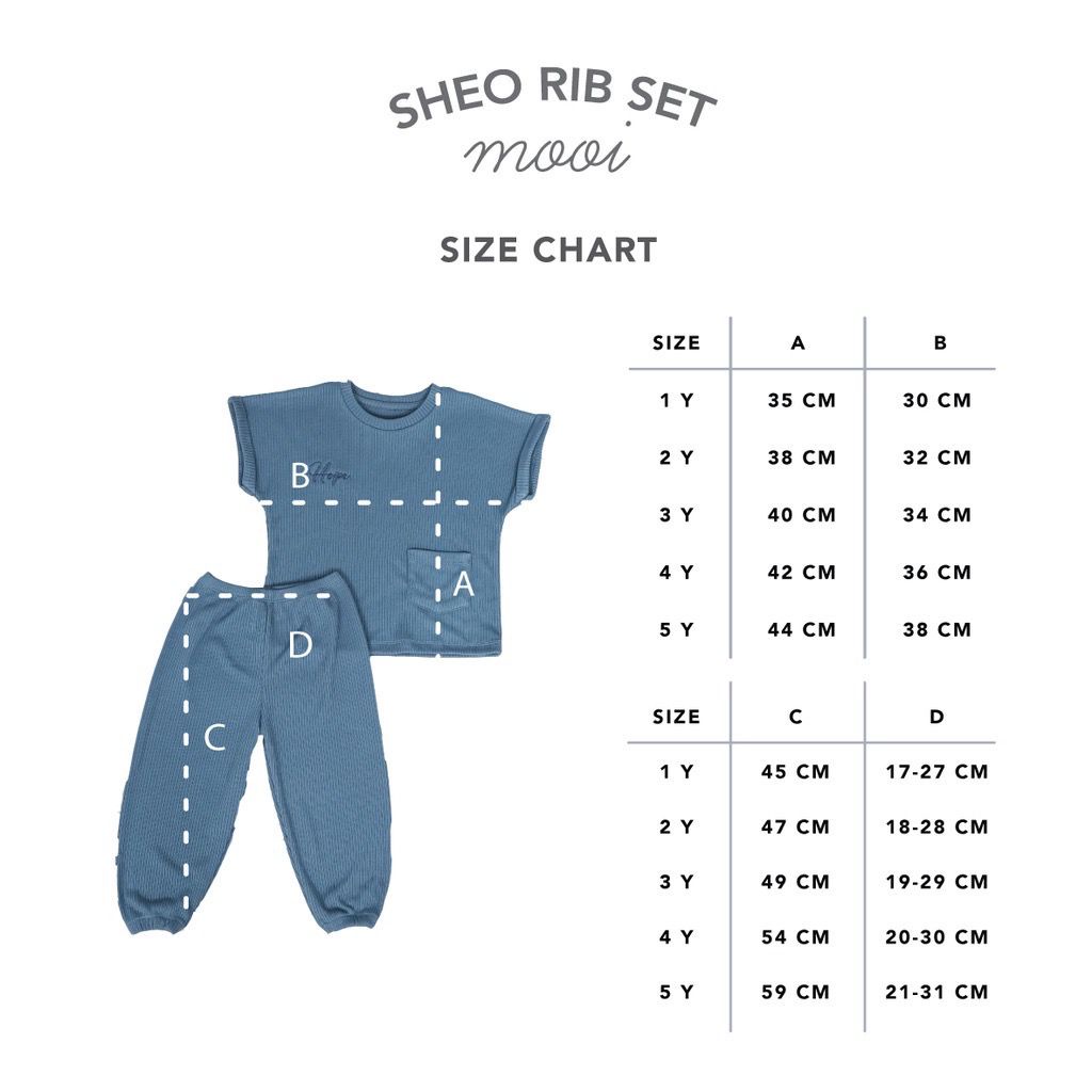 Mooi Sheo Rib Set / Setelan Anak Unisex