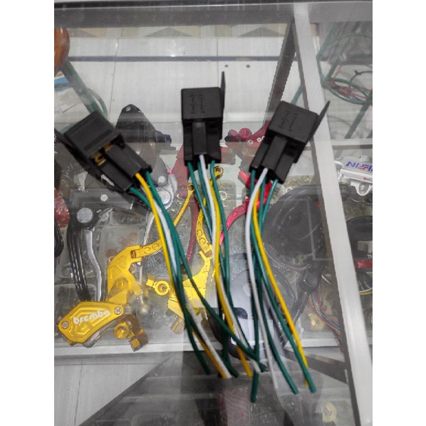 relay-soket riley  + relay kaki empat 4 klakson daymaker