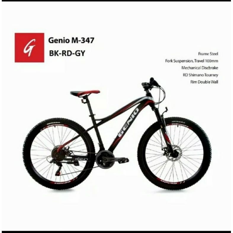 Sepeda Gunung MTB 27.5 inch Genio M347 by United M-347 M 347 (TOKO BROER)