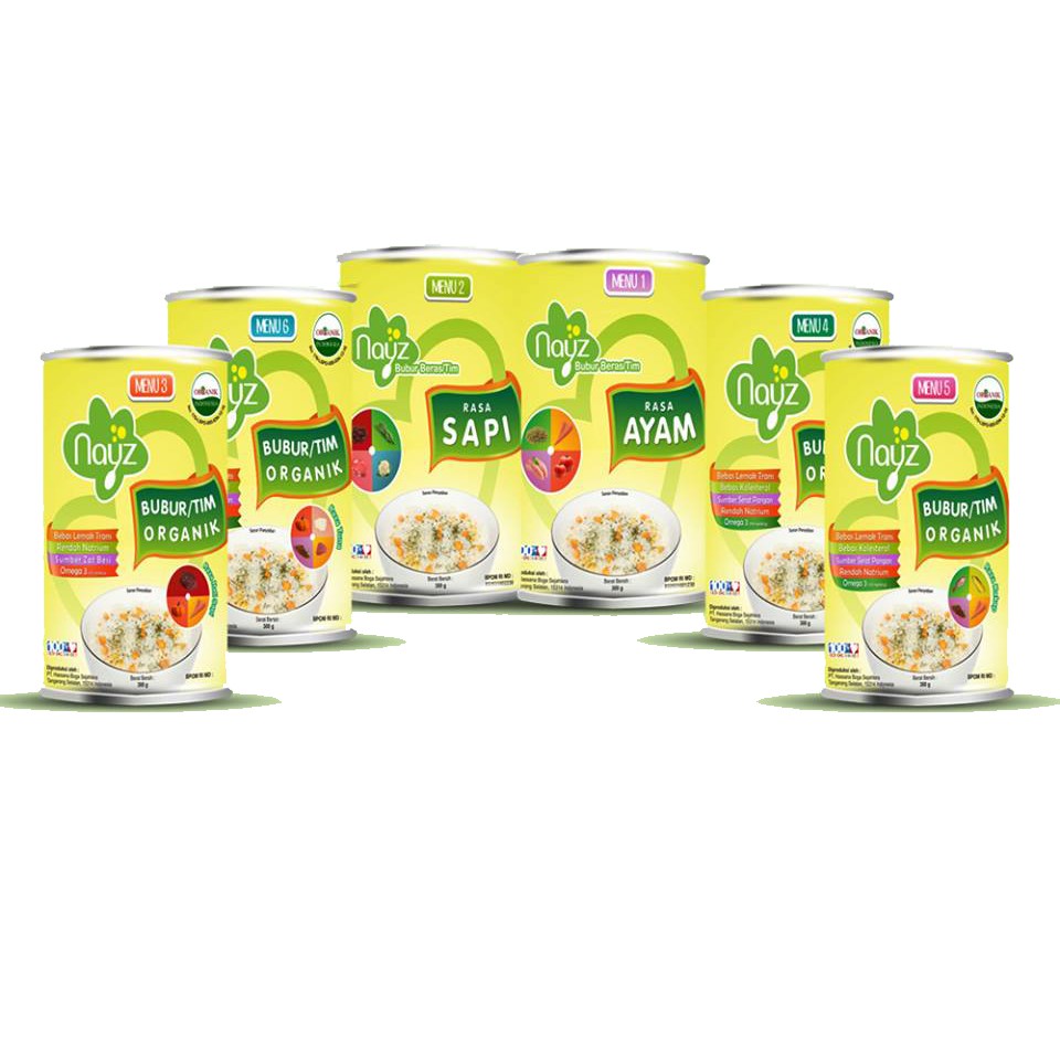 Nayz Bubur Bayi tim organik kaleng 300 gram rasa ayam