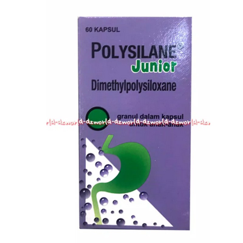 Polysilane Junior Dimetilpolisiloksan 60kapsul Obat Maag Anak-Anak Digunakan Untuk Mengatasi Perut Kembung Poly silane Polisilain