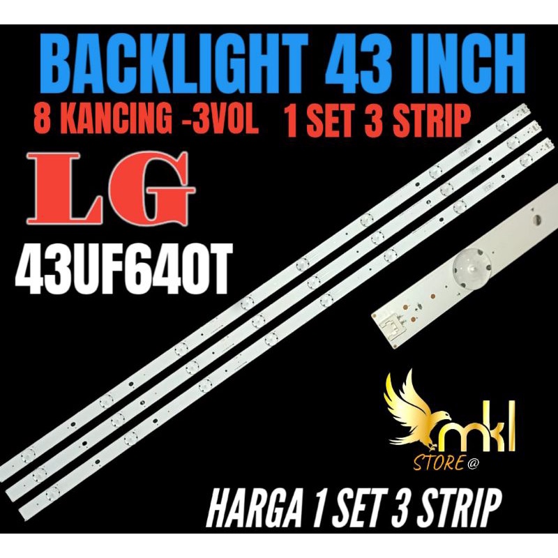 BACKLIGHT TV LED LG 43INCH 43UF640T