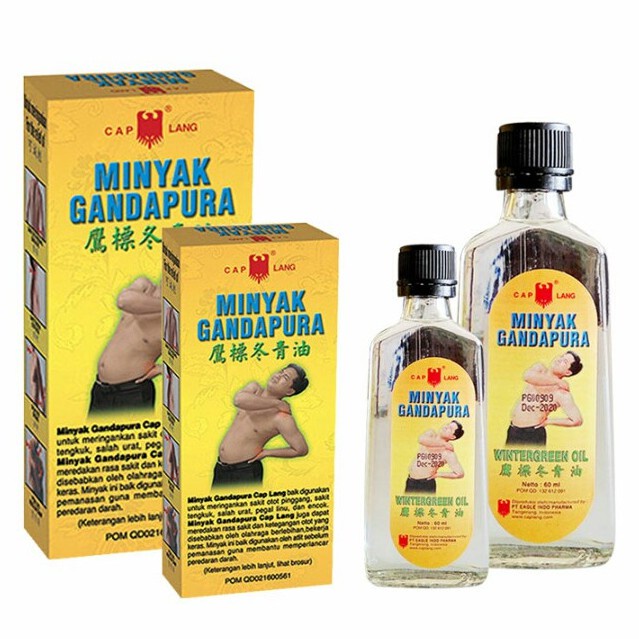 CAPLANG LANG GANDAPURA / Minyak Gandapura Cap Lang 30ml / Caplang Minyak Gandapura 60ml - Obat Gosok