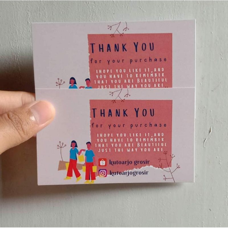 

THANK YOU CARD TERMURAH (50 CARD)