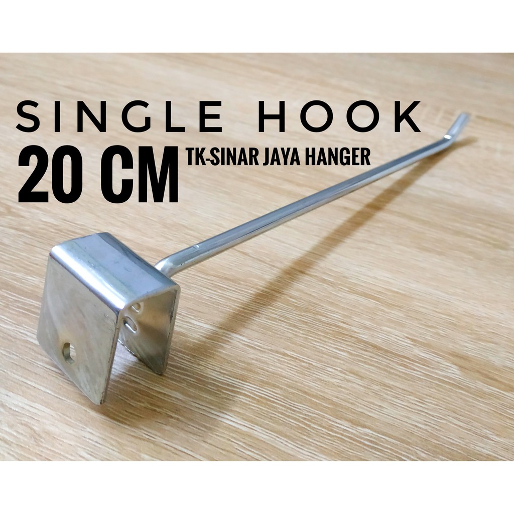 single hook ram pipa kotak 20cm